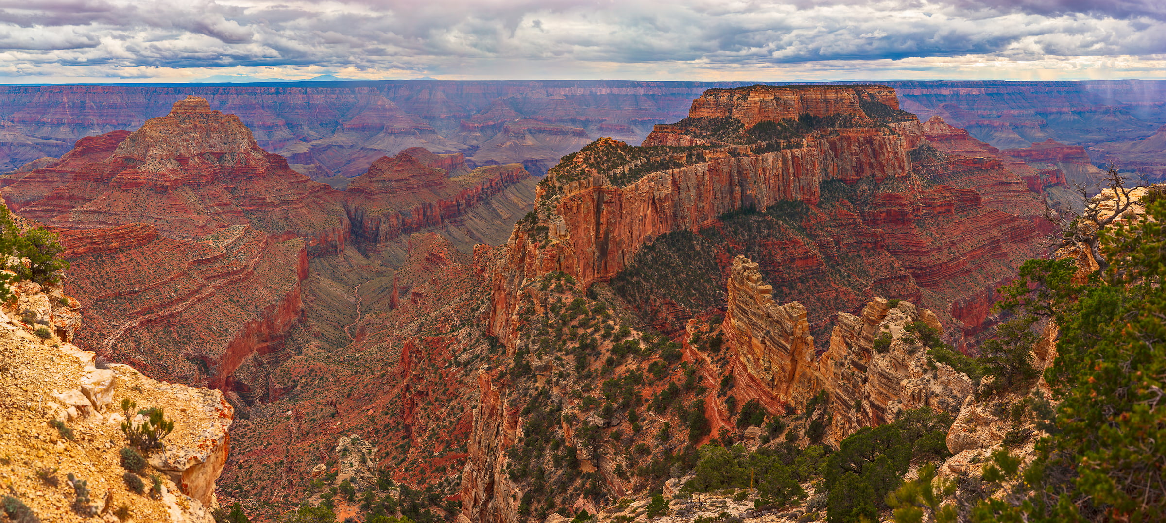 4,257 megapixels! A very high resolution, large-format VAST image of the Grand Canyon from Cape Royal; landscape photograph created by John Freeman