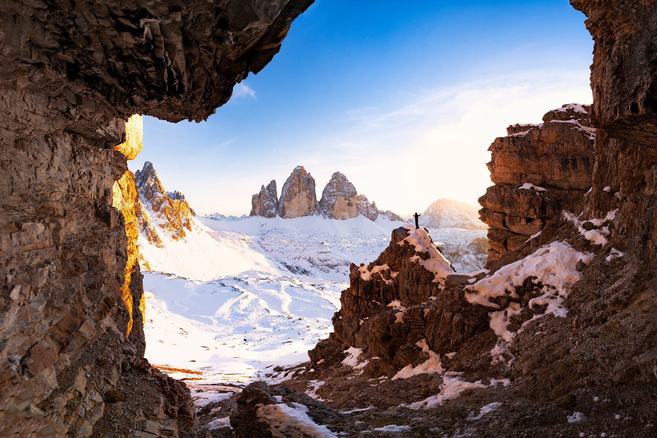 104 megapixels! A very high resolution, large-format VAST photo print of Drei Zinnen, The Dolomites, Italy; landscape photograph created by Roberto Moiola in The Dolomites, Cortina d'Ampezzo, Italy.