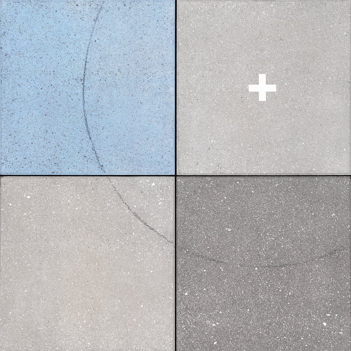 2,320 megapixels! A very high resolution, large-format VAST photo print of artistic squares on the New York City sidewalk; abstract photograph created by Dan Piech in Manhattan, New York City.