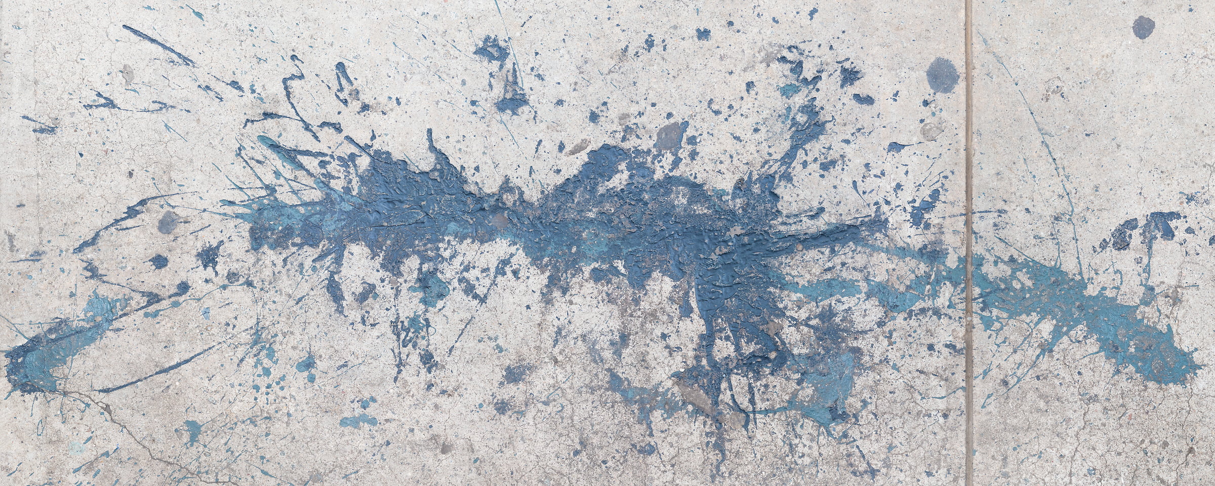301 megapixels! A very high resolution, large-format VAST photo print of paint splattered on the New York City sidewalk that looks like a Jackson Pollock painting; fine art photograph created by Dan Piech in Manhattan, New York City
