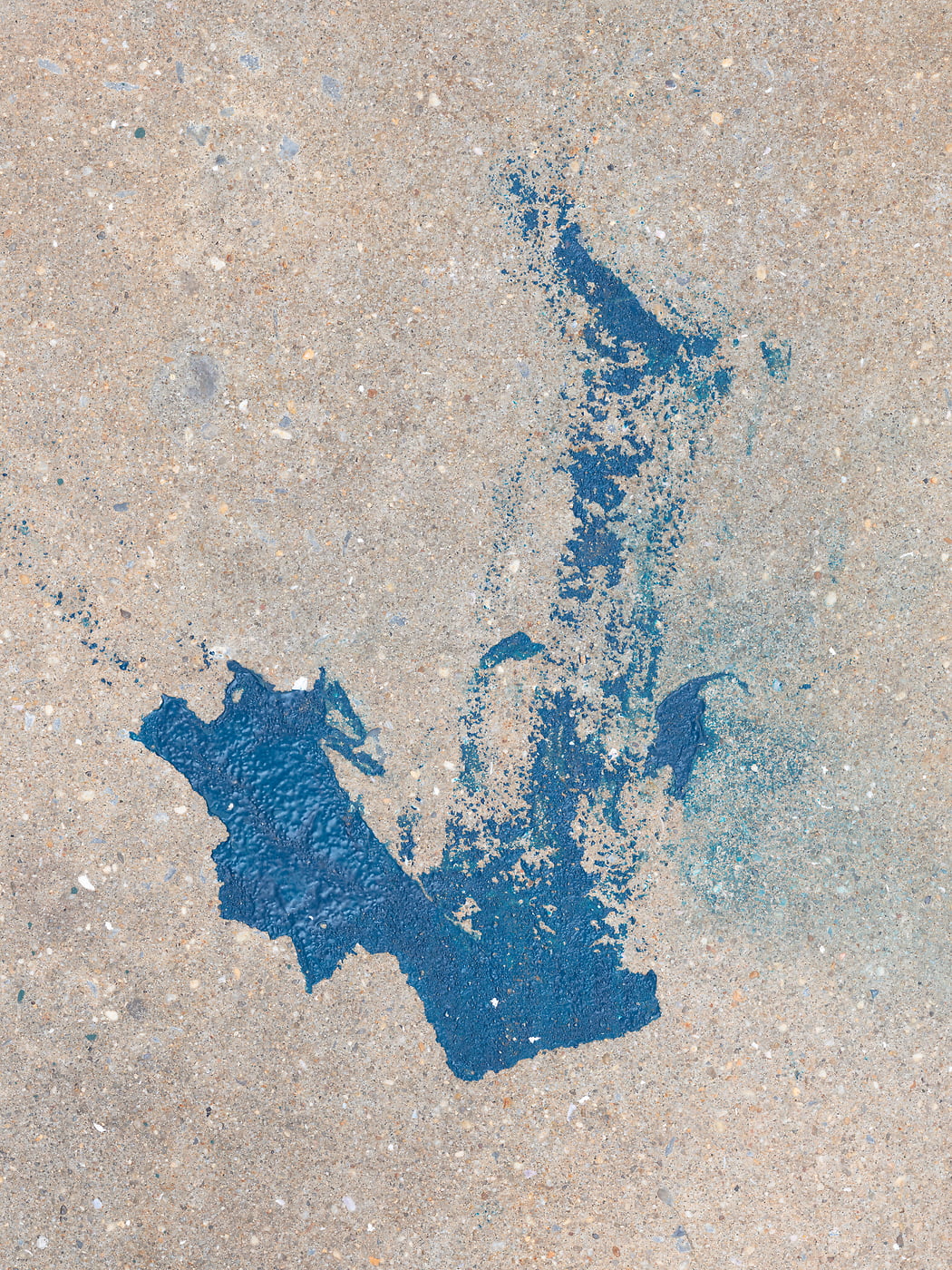 323 megapixels! A very high resolution, large-format VAST photo print of a paint spill on the sidewalk in the West Village neighborhood of New York City; fine art photograph created by Dan Piech in Manhattan, New York City.