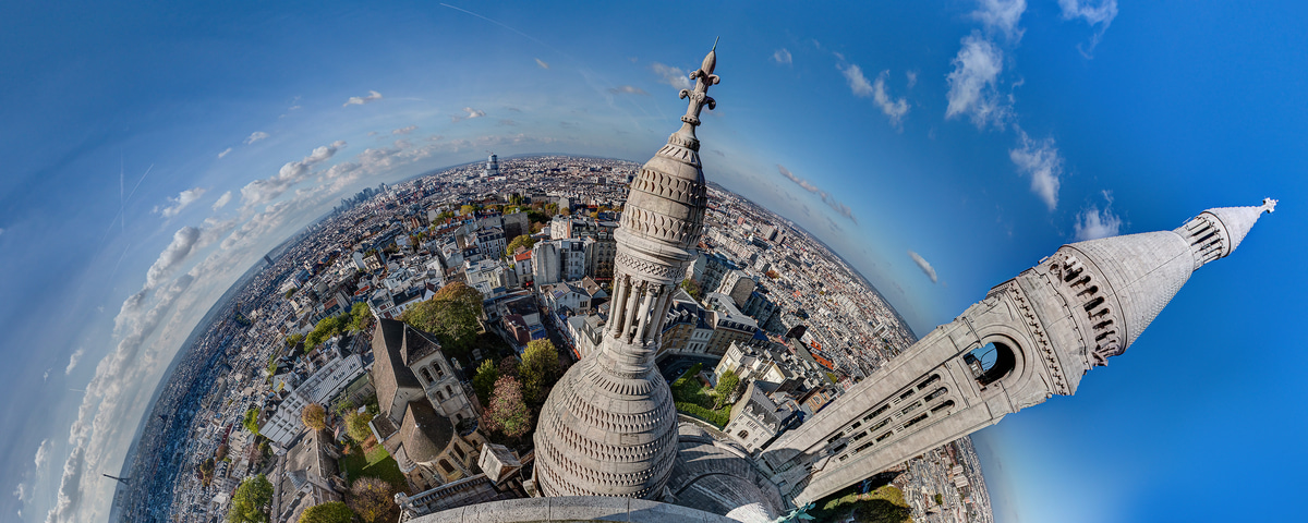 296 megapixels! A very high resolution, large-format VAST photo print of Sacré Coeur; panorama artwork created by Tim Lo Monaco in La Basilique du Sacré-Coeur de Montmartre, Paris, France.