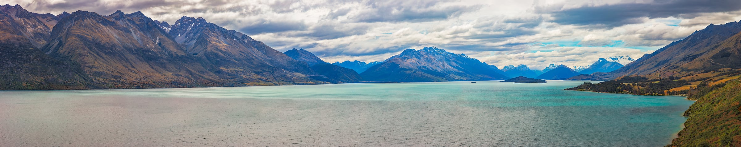 1,366 megapixels! A very high resolution, large-format VAST photo print of a mountain lake; landscape photograph created by John Freeman in Bennetts Bluff Lookout, Glenorchy-Queenstown Road, New Zealand.