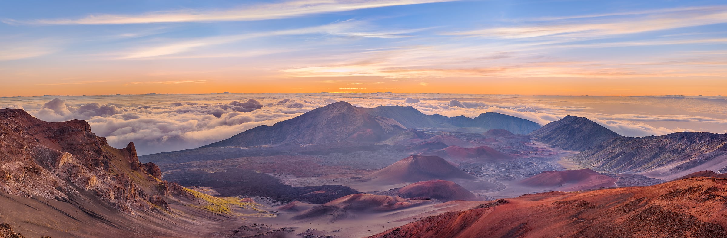 417 megapixels! An ultra high resolution, large-format VAST photo print of Haleakala National Park; landscape panorama photograph created by Chris Blake in Haleakala National Park, Hawaii.