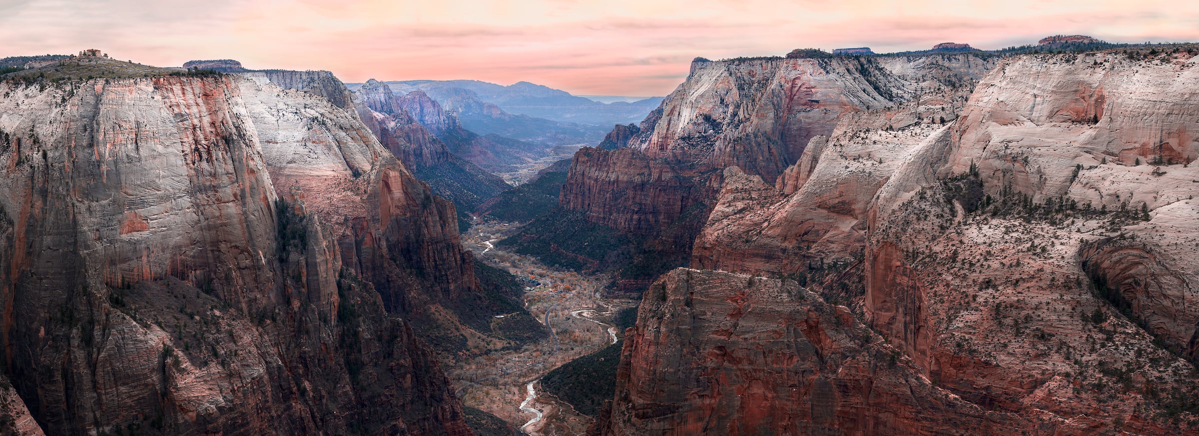 2,276 megapixels! A very high resolution, large-format VAST photo print of the Angels Landing rock formation in Zion National Park at sunset; photograph created by David David in Angels Landing, Zion National Park, Utah.