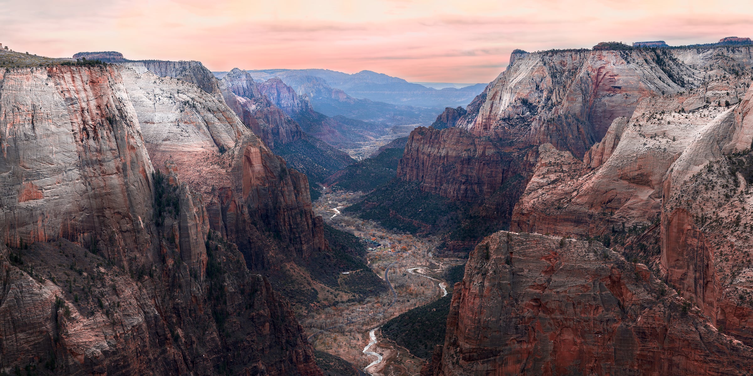 1,659 megapixels! A very high resolution, large-format VAST photo print of the Angels Landing rock formation in Zion National Park at sunset; photograph created by David David in Angels Landing, Zion National Park, Utah.