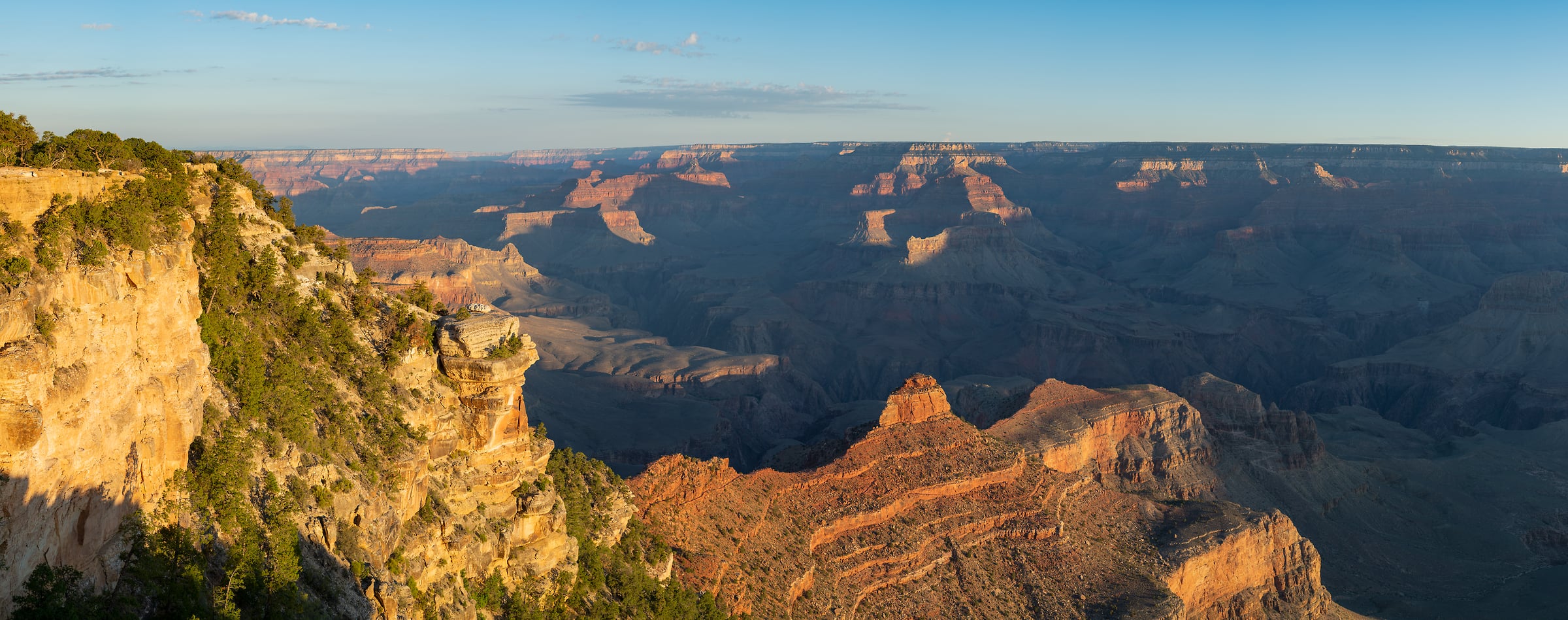 419 megapixels! A very high resolution, large-format VAST photo taken from Yaki Point at sunrise; landscape photograph created by Greg Probst in Grand Canyon National Park, Arizona.