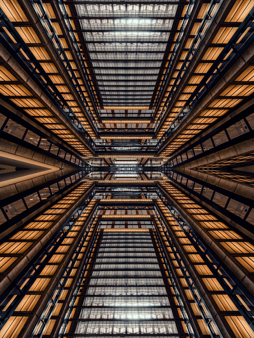 120 megapixels! A very high resolution, abstract architecture photo; photograph created by Beyti Barbaros in Bell Labs Holmdel Complex, Holmdel, NJ.