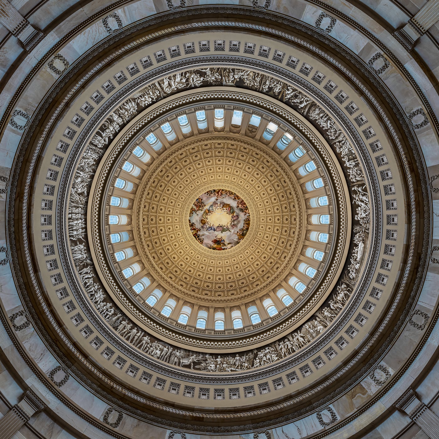 863 megapixels! A very high resolution, large-format VAST photo print of the U.S. Capitol Rotunda; photograph created by Tim Lo Monaco in the U.S. Capitol Building, Washington, D.C.