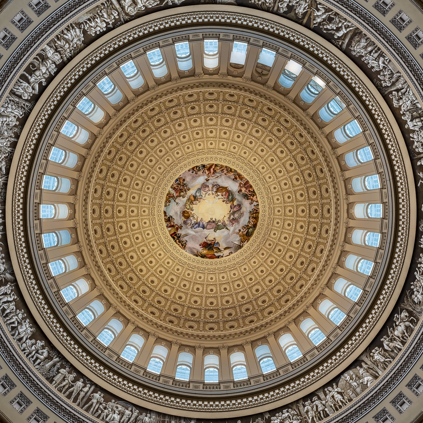 332 megapixels! A very high resolution, large-format VAST photo print of the U.S. Capitol Rotunda; fine art photograph created by Tim Lo Monaco in the U.S. Capitol Building, Washington, D.C.