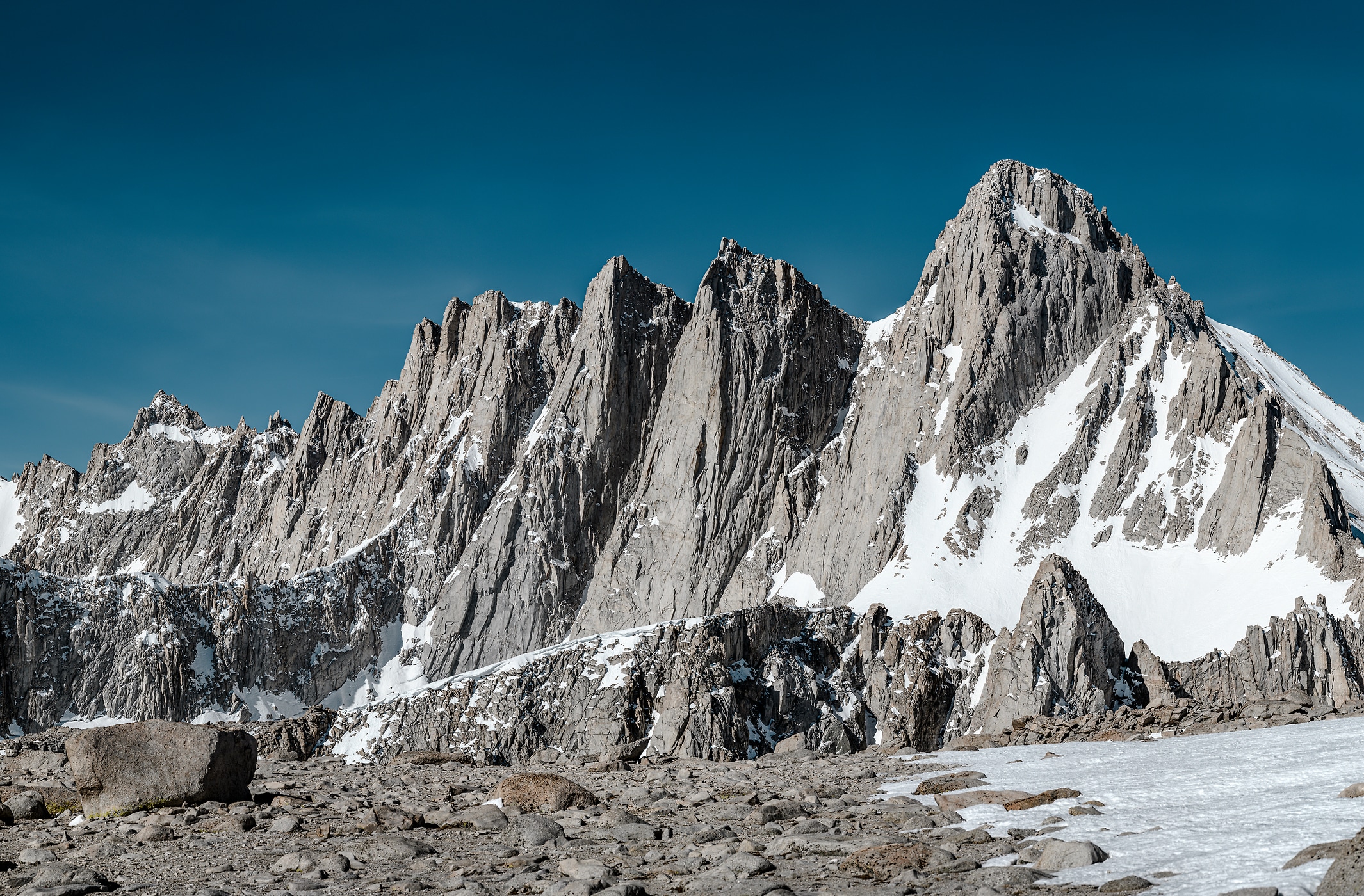 263 megapixels! A very high resolution, large-format VAST photo print of Mount Whitney mountain; landscape photograph created by Scott Rinckenberger of Mount Whitney in the Sierra Nevada Mountains, California.