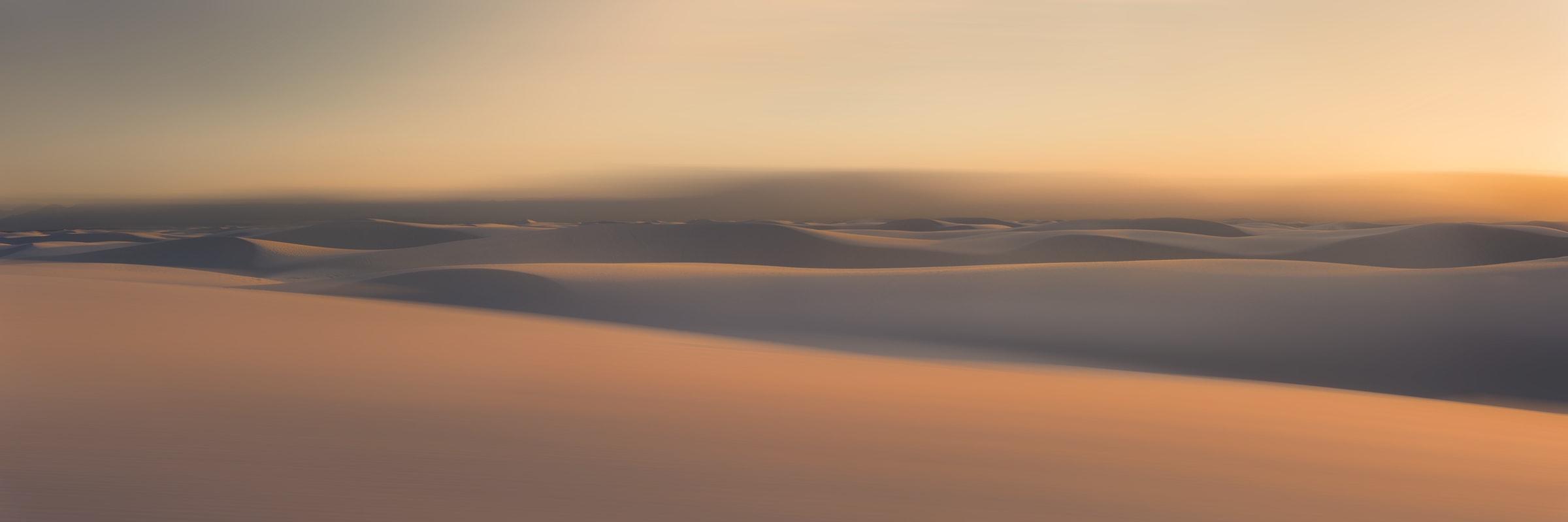300 megapixels! A very high resolution, artistic VAST photo print of sand dunes; panorama photograph created by Francesco Emanuele Carucci in White Sands, National Park, New Mexico.