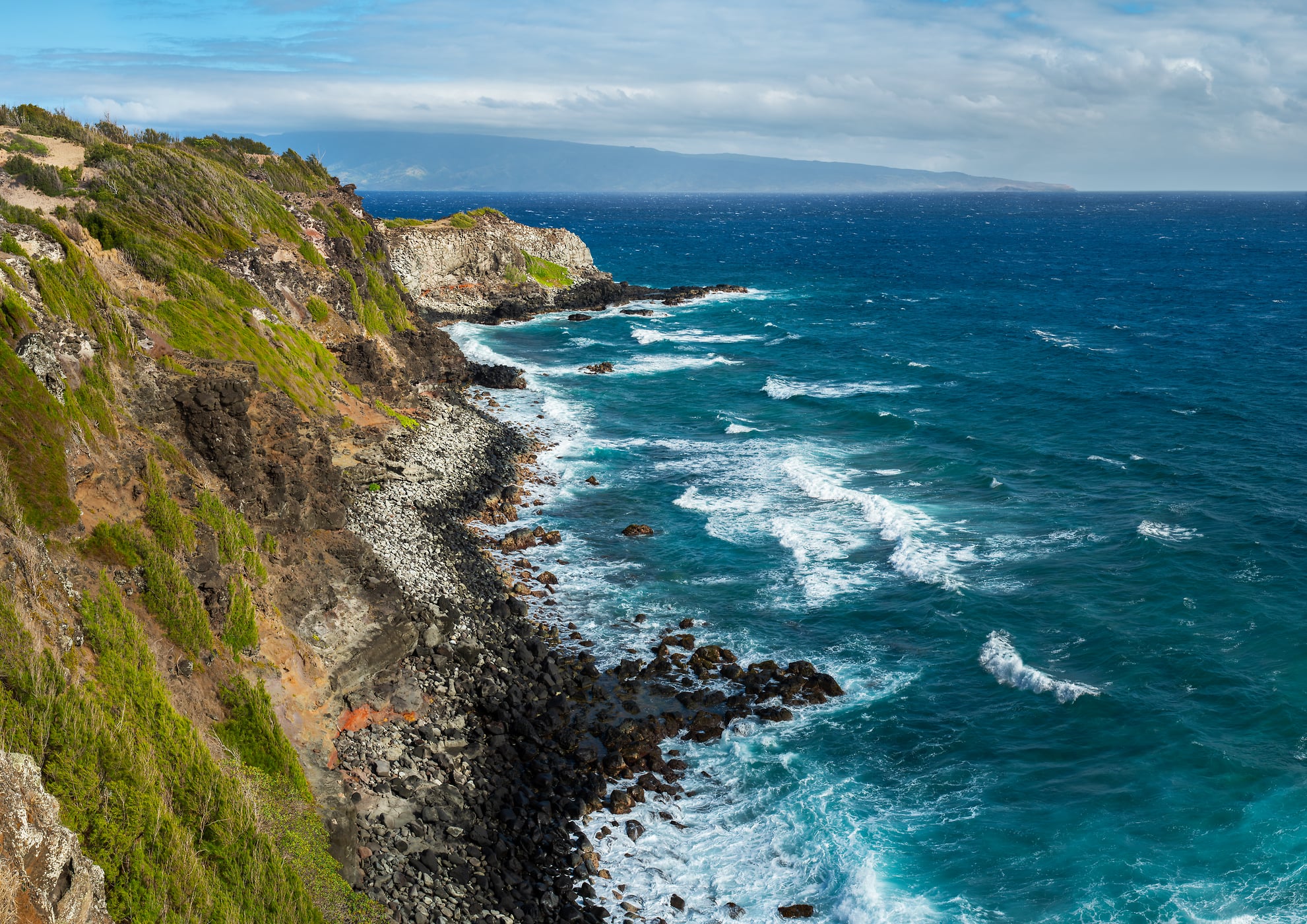 338 megapixels! A very high resolution, large-format VAST photo print of Maui North Coast, Lipoa Ridge; photograph created by Jim Tarpo at Lipoa Ridge, Maui, Hawaii.