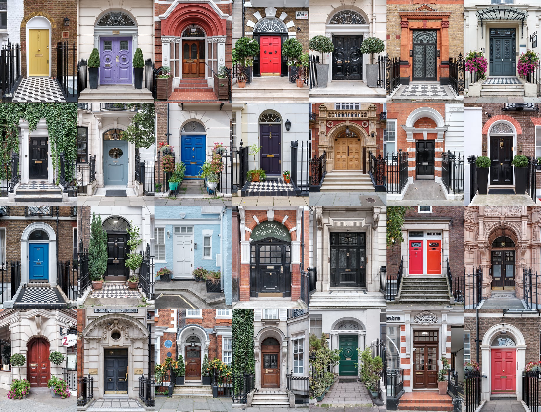 2,849 megapixels! A very high resolution, artistic photo of doors; collage photograph created by Assaf Frank in Marylebone, London, United Kingdom.