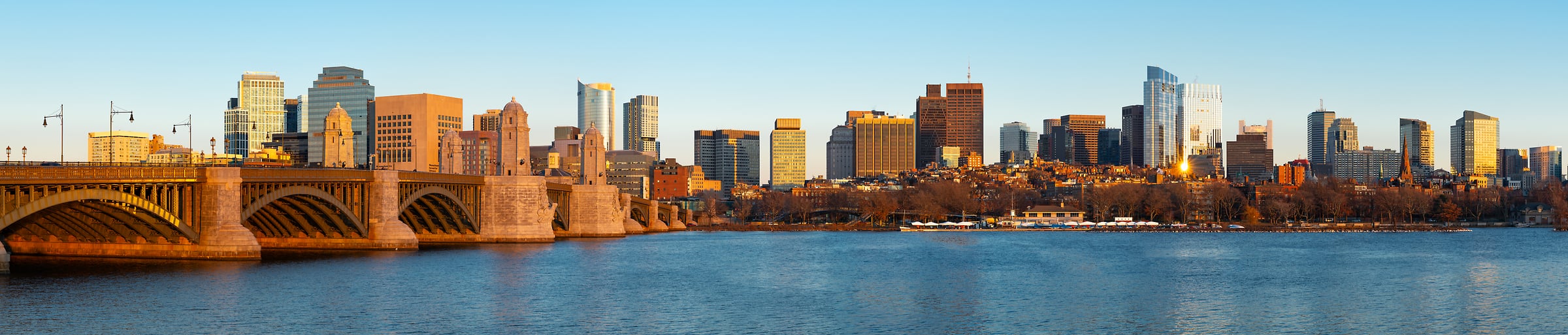 348 megapixels! A very high resolution, large-format VAST photo print of the Boston skyline; wide panorama photograph created by Greg Probst in Boston, Massachusetts.