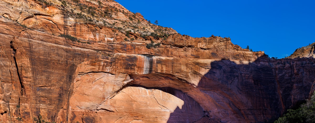 497 megapixels! A very high resolution, large-format VAST photo print of The Great Arch geological formation at Zion National Park; landscape photograph created by Chris Blake in Utah.