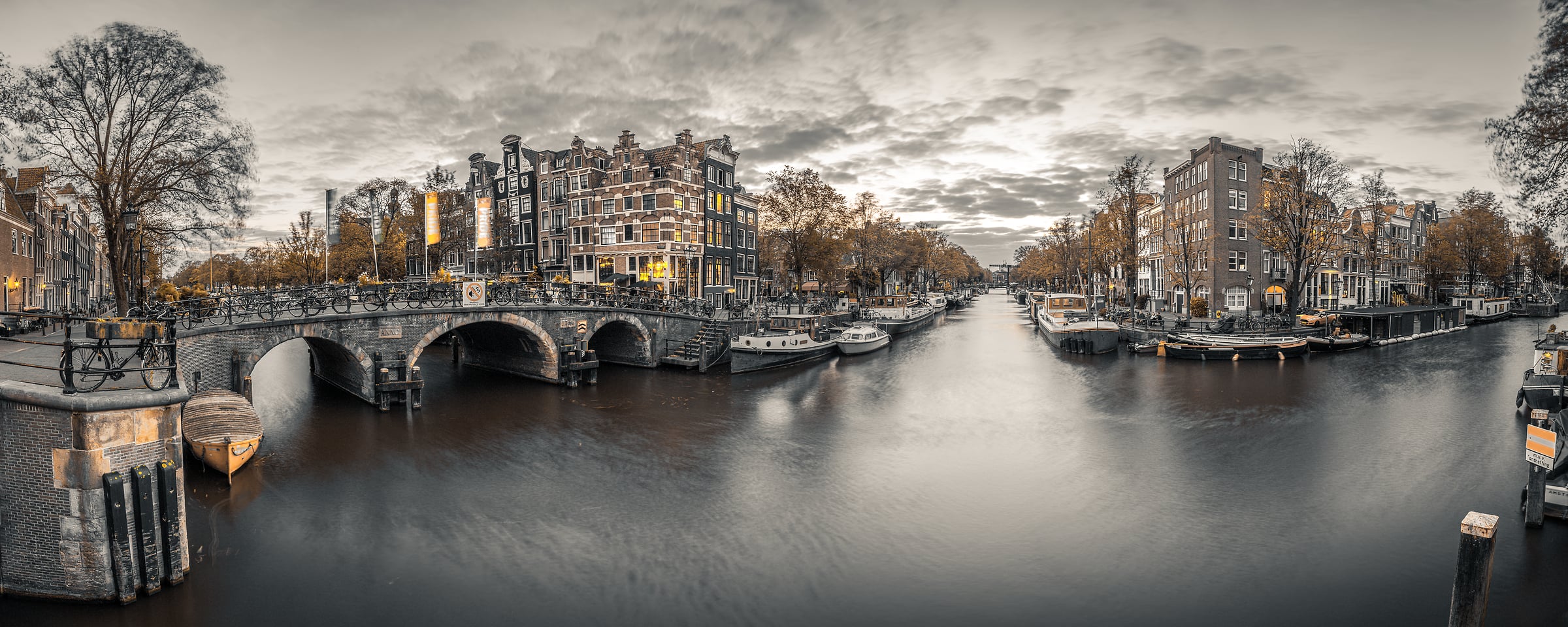 203 megapixels! A very high resolution, large-format VAST photo print of the canals in Amsterdam; fine art photograph created by Assaf Frank in Prinsengracht, Amsterdam, Netherlands.