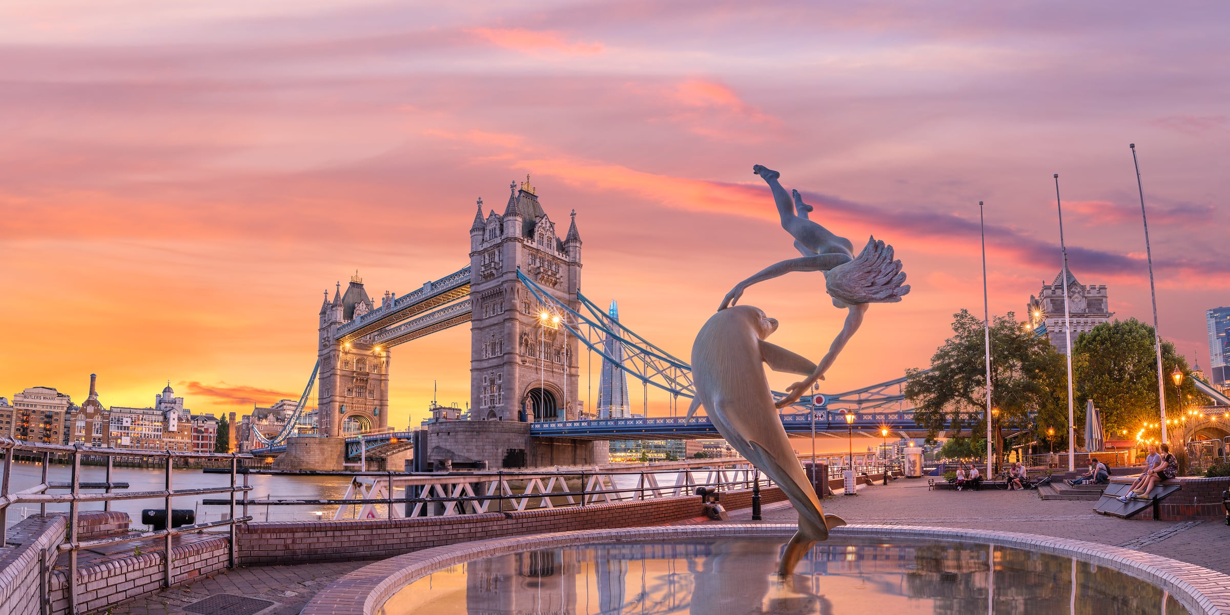 216 megapixels! A very high resolution, large-format VAST photo print of Tower Bridge at sunset in London; fine art photograph created by Assaf Frank.