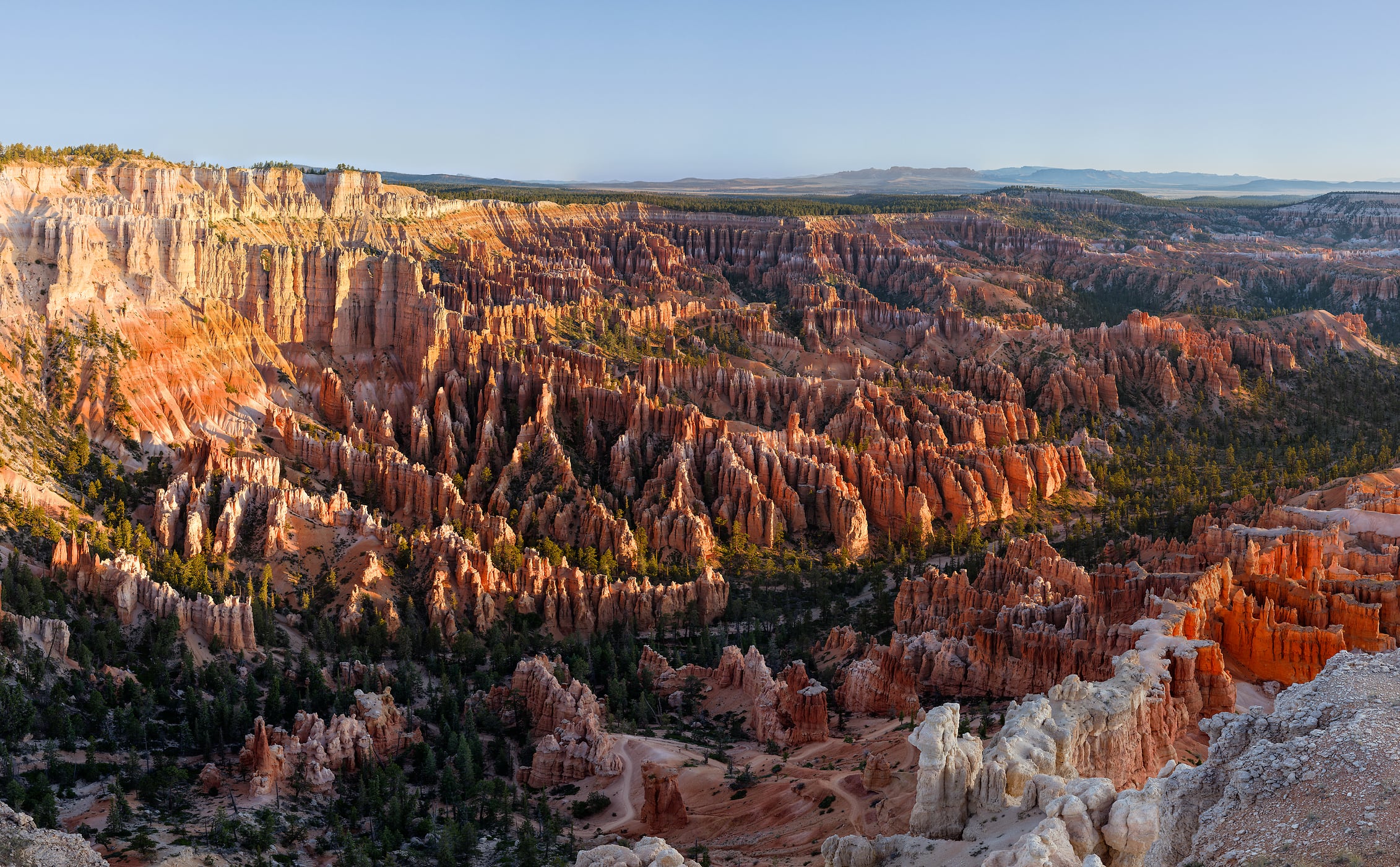 2,893 megapixels! A very high resolution, large-format VAST photo print of sunrise in Bryce Canyon National Park; large photograph created by Scott Dimond in Bryce Canyon National Park, Utah.