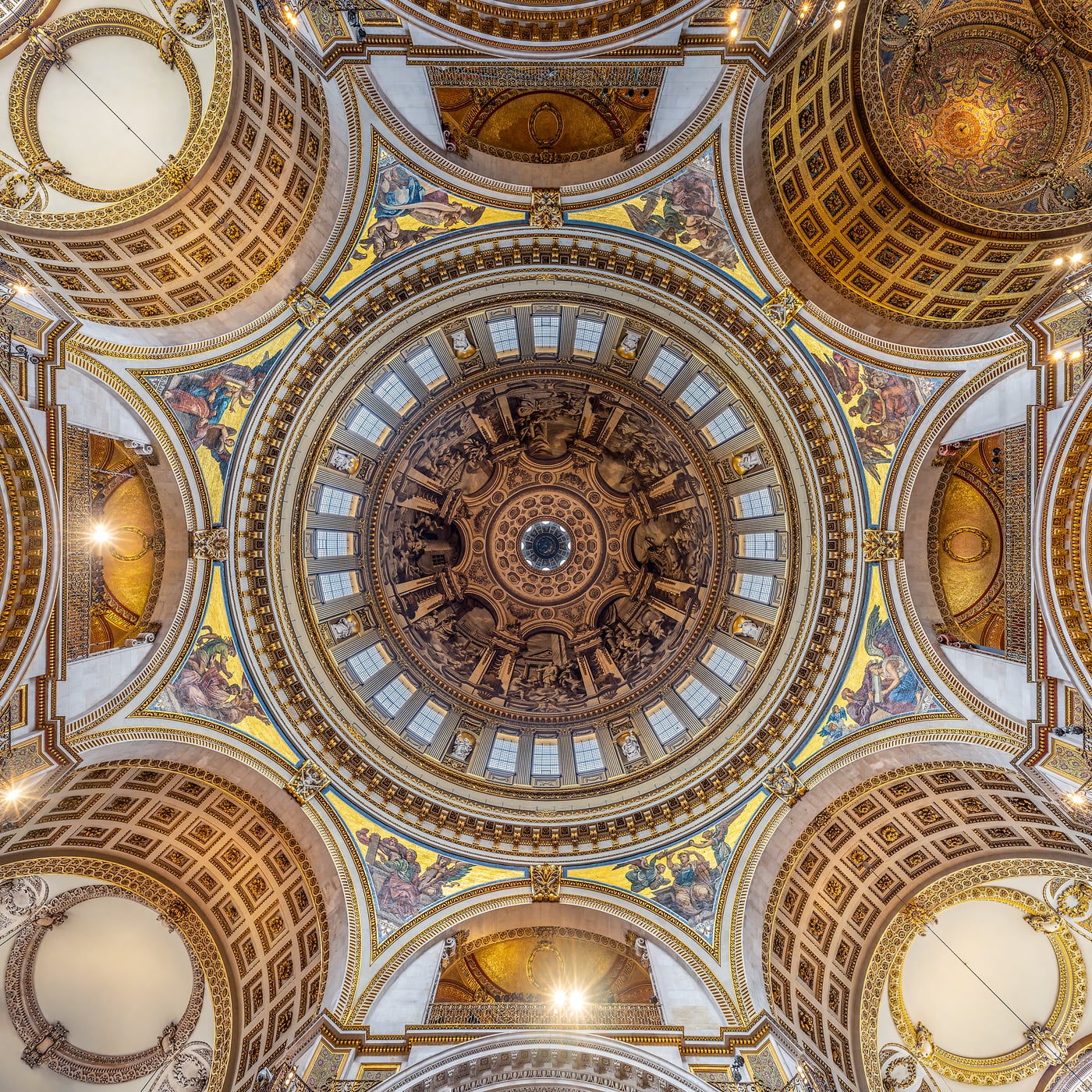 1,276 megapixels! A very high resolution, large-format VAST photo print of the interior of the dome of St. Paul's Cathedral in London, England, United Kingdom; fine art photograph created by Tim Lo Monaco.