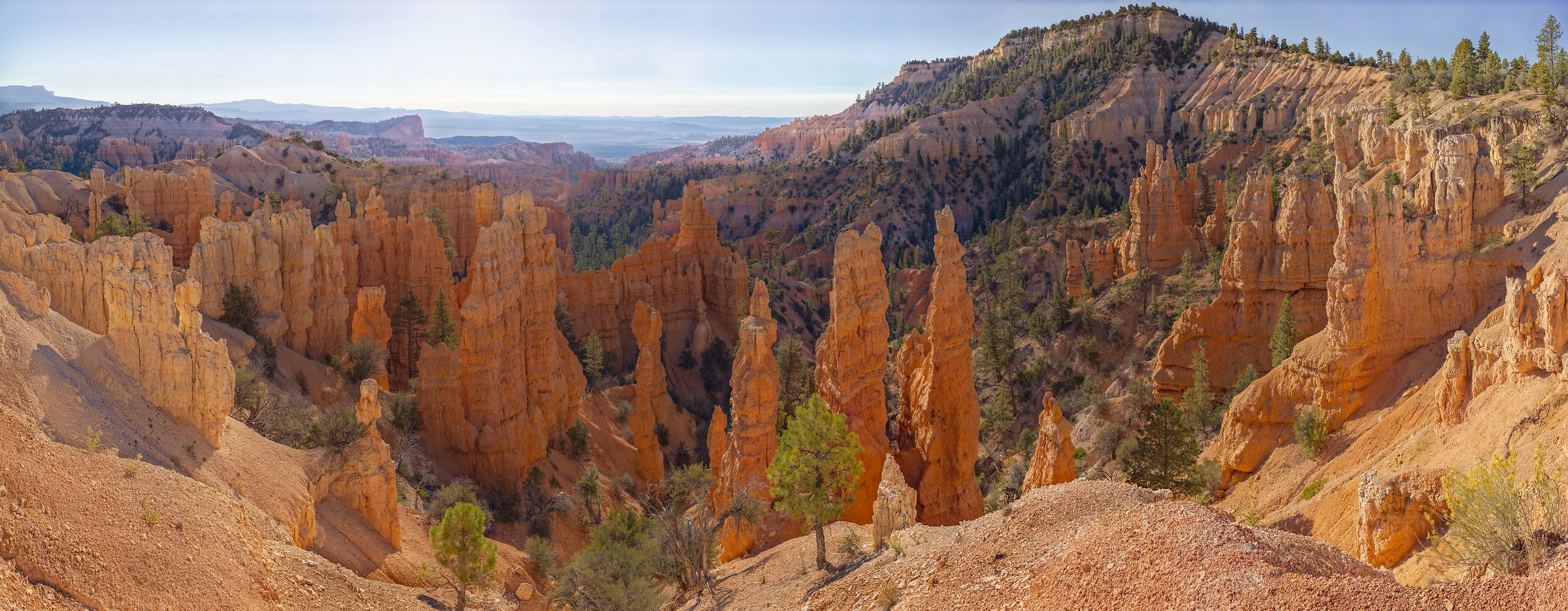 10,880 megapixels! A very high resolution, large-format, gigapixel photo of a landscape with a canyon; photograph created by John Freeman from Fairyland Point in Bryce Canyon National Park, Utah.