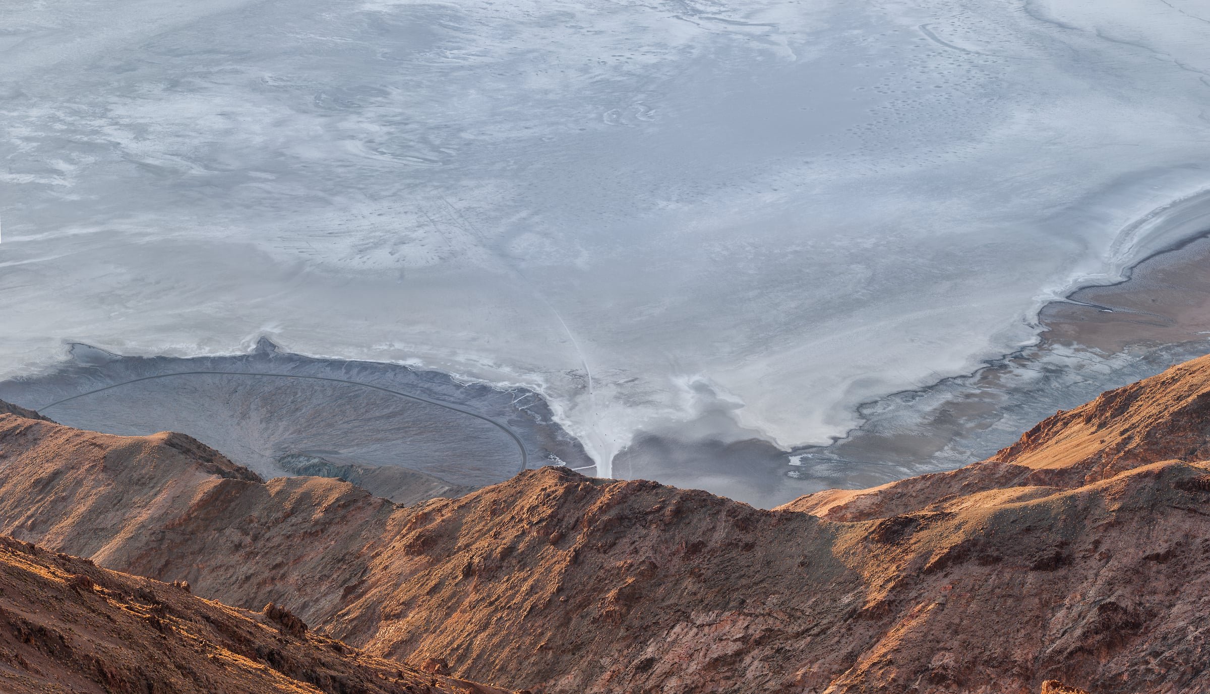 292 megapixels! An artistic photograph of Death Valley taken from above with beautiful geological formations and textures; fine art photograph created by Chris Blake in Death Valley National Park, California.