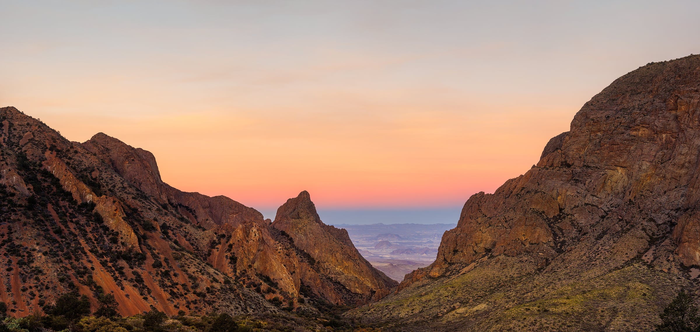 285 megapixels! A very high resolution, large-format VAST photo print of The Window canyon in the Chisos Mountains in Big Bend National Park; landscape photograph created by Chris Blake in Texas.