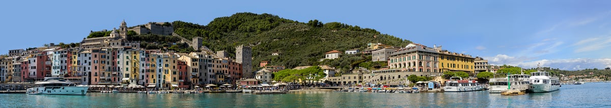 745 megapixels! A very high resolution, large-format VAST photo print of the marina coastline of Porto Venere, Italy; photograph created by Scott Dimond in Porto Venere, Province of La Spezia, Italy.