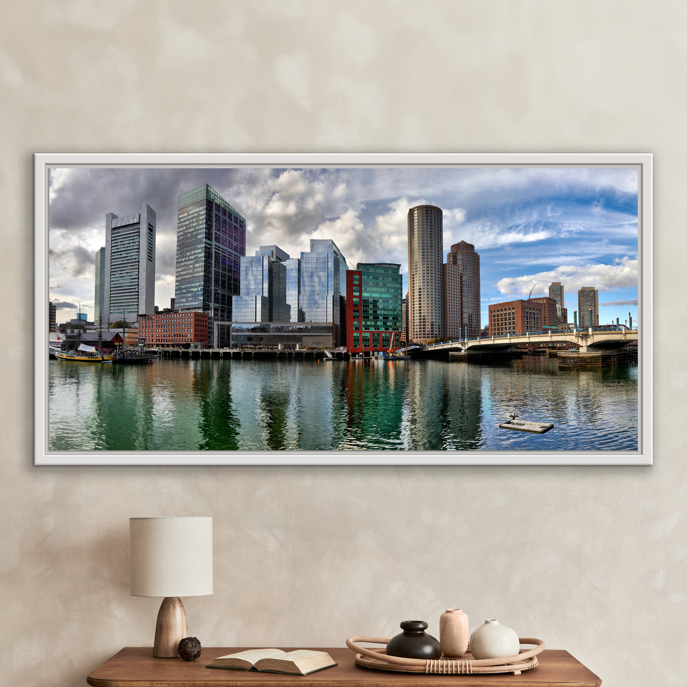 B&W Boston Skyline Canvas Set, Large Wall art of Boston Print, Boston Canvas, Boston Art, Boston Photo, Large Wall art, outlet Boston Harbor