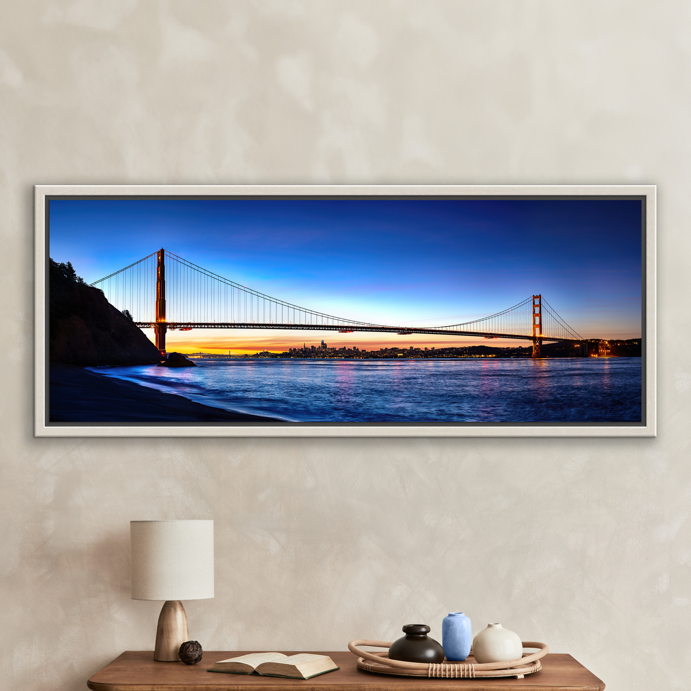 Golden Gate sunset panorama photos - VAST