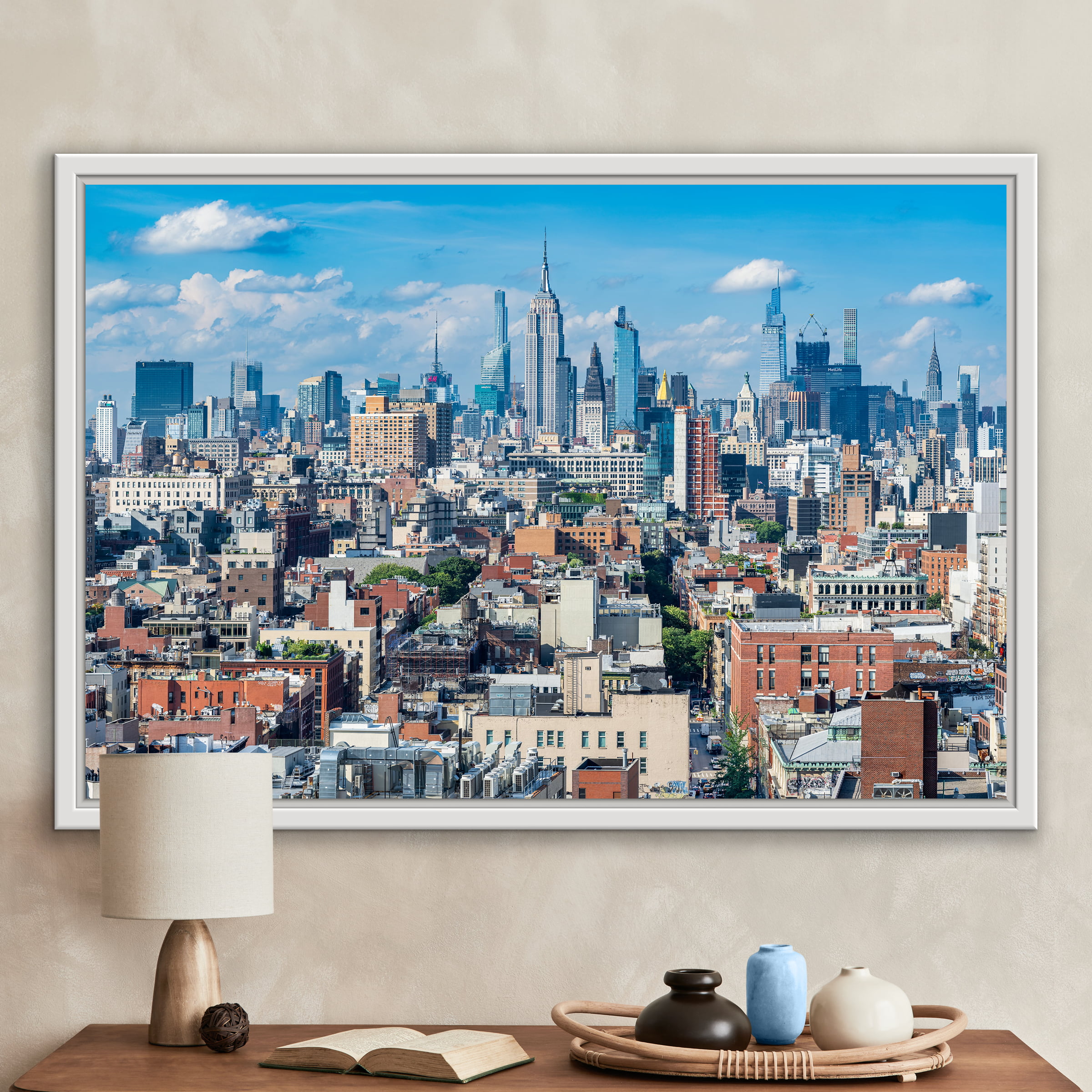 Stampa Su Tela New York City Classy, Stile Art Déco, Multicolore, Riproduzione D'arte, BLC - Foto 2